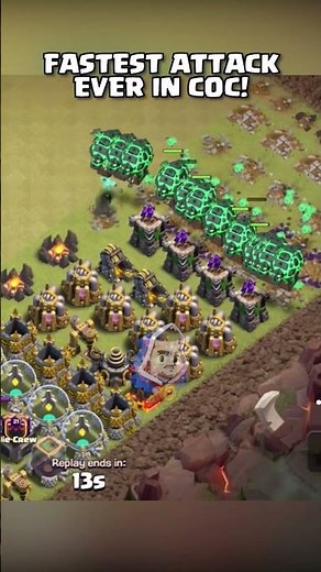 FASTEST Attack EVER in Clash of Clans #shorts #clashofclans #coc #clashofclansmemes