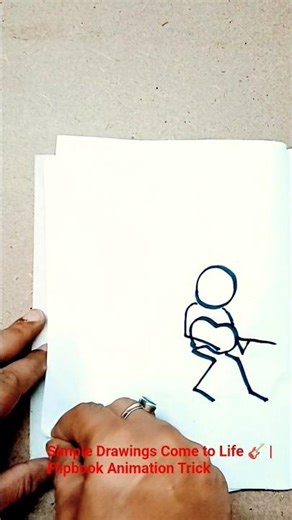 Simple Drawings Come to Life 🎸 | Flipbook Animation Trick #shorts