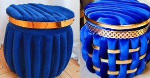 How To Build A DIY Ottoman With Storage Using A Bucket