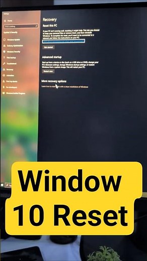 Window 10 Reset #Windows10 #WindowsReset #PCReset #Microsoft #Tutorial