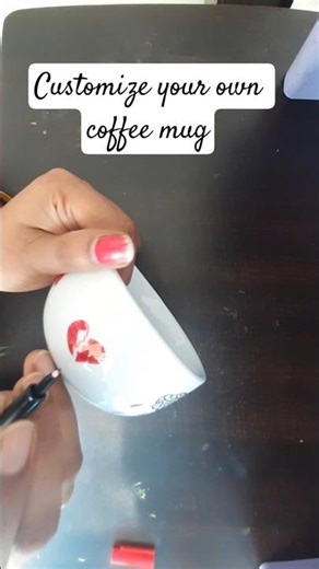 Customize your own coffee mug at home#permanentmarker #diy #shorts#ytshorts