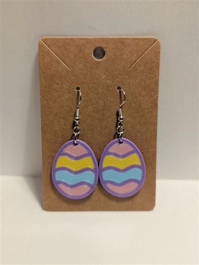 3D Printed Easter Egg Earrings - Etsy