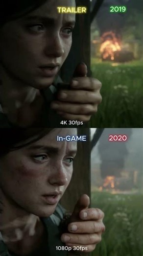 THE LAST OF US 2 TRAILER VS REALITY Graphics Comparison #lastofuspart2 #ps5 #shorts | Itzdebrajplays