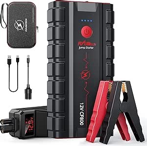Portable Car Jump Starter, FLYLINKTECH 3000A Peak Car Battery Booster Pack(Up to 10.0L Gas or 9.0L Diesel Engine) , 12V Auto Battery Jump Starter Power Bank Quick Charge 3.0 USB Built-in LED