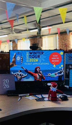🎟️🎄 Elfie has taken his job VERY seriously today… We caught him at the computer, carefully reviewing the latest ticket applications for our Circus Starr Winter Tour! 🎪❄️✨ He told us he’s making sure every child and family who needs a magical, inclusive circus experience gets their seats. 💛 (Although we’re not convinced he actually knows how to use a keyboard…) 😂 He’s clicked things he definitely shouldn’t. He’s opened tabs we didn’t even know existed. And we think he may have approved a tic