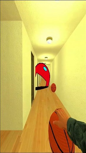 Scary Amogus chasing in Liminal Hotel Gmod