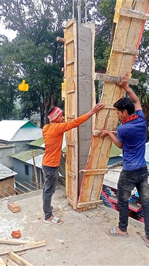 How to Build a Concrete Pillar! 🤔 #construction #shorts