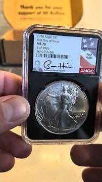 Paul Hollis signed MS70 American Silver Eagle from SD Bullion! 1 of 2026!