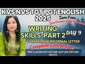 Writing skills Informal Letter I Day 9 I KVS NVS TGT PGT Free Classes I LT GRADE I EMRS I