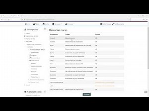 Cómo reiniciar un curso en Moodle