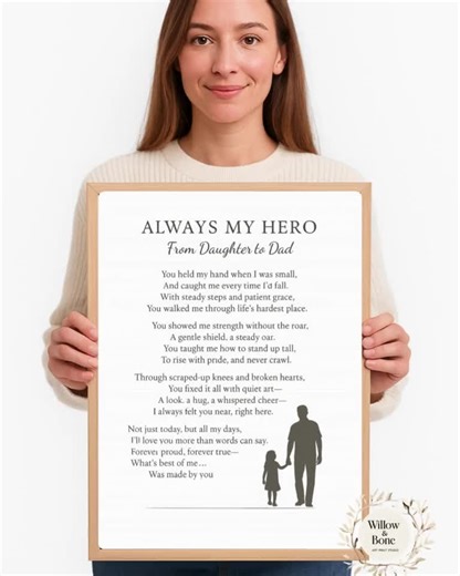 Father's Day Poem Print: Daughter to Dad Gift (digital Download) - Etsy