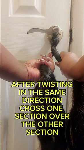 QUICK SINGLE TWISTED ROPE BRAID TUTORIAL #beauty #twisted #braids #tutorial #blessed #fyp