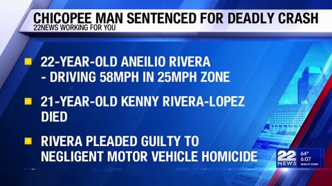 Chicopee man sentenced for deadly South Hadley crash