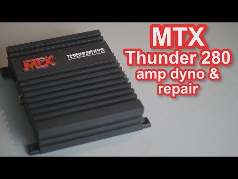 MTX Thunder 280 oldschool car audio amplifer ampdyno power test troubleshooting repair