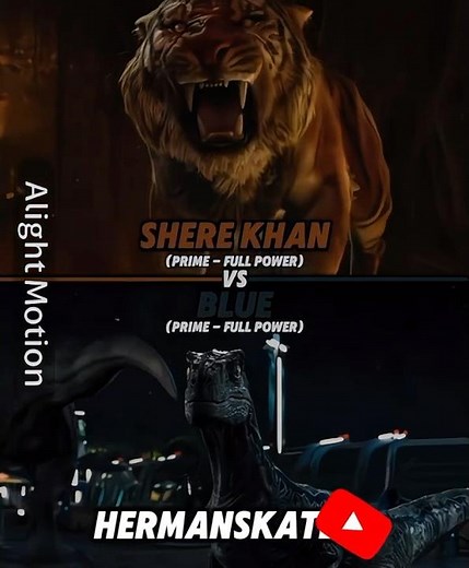 SHERE KHAN vs BLUE – THE KING OF THE JUNGLE vs THE QUEEN OF THE HUNT 🐅🦖 | Full Power Battle