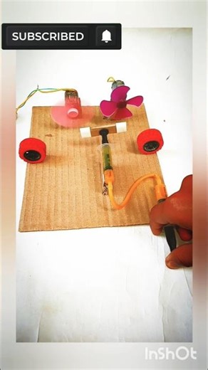 science fair working model ideas ¡¡ DC motor fan projec #shorts #exprement