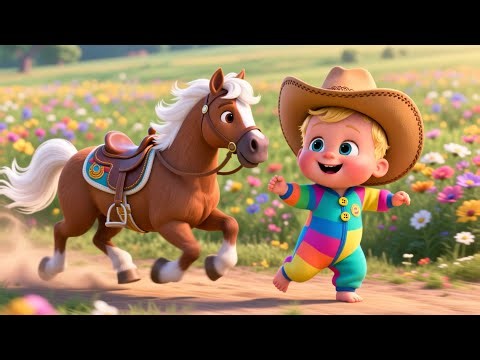 Pony Ride Fun With Baby 🐴👶 | Fun Learning & Animal Adventure for Kids | Preschool Educational Video