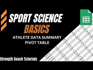 Creating an Athlete Data Summary Table | Google Sheets Pivot Table