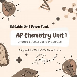 AP Chemistry Unit 1 Atomic Structure and Properties - Editable PowerPoints