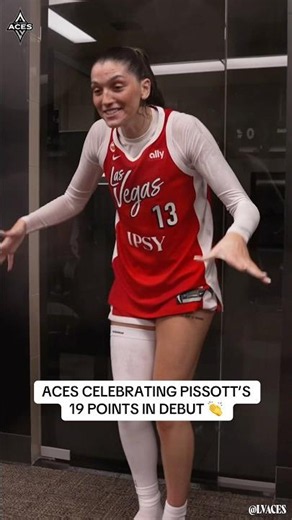 Justine Pissott sprayed with water after her INSANE night in Aces debut 🔥