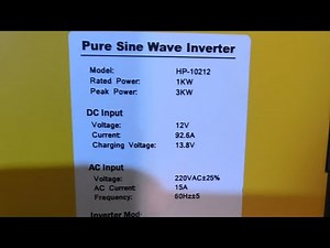 one solar inverter 12v 1kw , Demo video