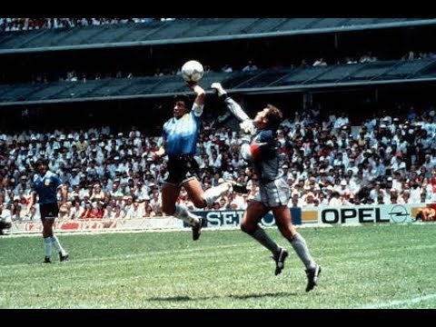【神の手】マラドーナ伝説のゴール！1986年6月22日メキシコW杯アルゼンチンvsイングランド