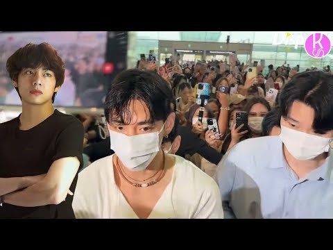 Caught on Camera: BTS Kim Taehyung (V) is very angry after the Chaos fans tragedy at the airport
