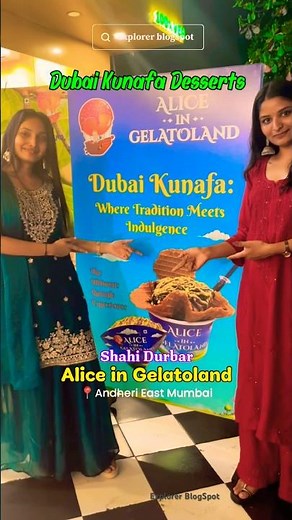 Kunafa Desserts in Mumbai📍Andheri East “Alice in Gelatoland” “Shahi Durbar”