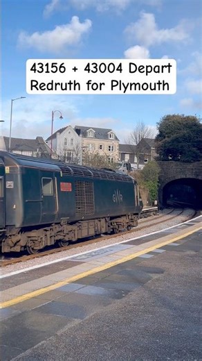 43156 + 43004 Depart Redruth for Plymouth on the HST Final Day #trains #hst
