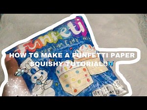 HOW TO MAKE A FUNFETTI CAKE MIX PAPER SWUISHY TUTORIAL!!! | Azariya’s Channel