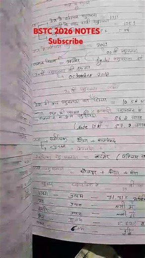 BSTC 2026 NOTES BY RAJASTAN🤟 #shorts #creator #share