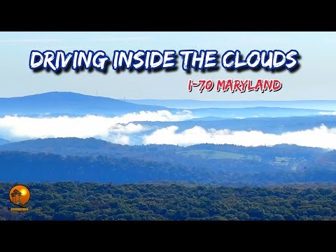 Driving Through Clouds, I70 Highway, Maryland, USA || #trending #driving #clouds #mountains