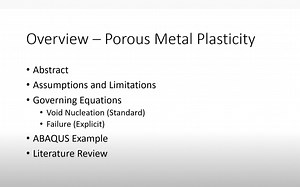 ABAQUS void growth model_porous metal plasticity
