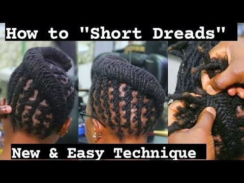 How to Style Fishtail Braid with Flat Barrel on Short Dreads.