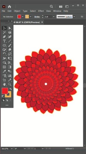 How To Create a Flower Mandala Design With Rotation Tool illustrator l illustrator tutorial