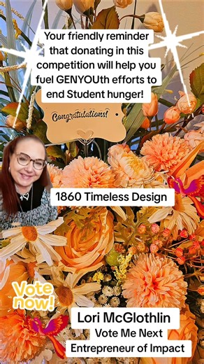 Copy link & Vote:https://entrepreneurofimpact.org/2026/lori-jo-mcglothlin. Let's Fuel GENYOUth!