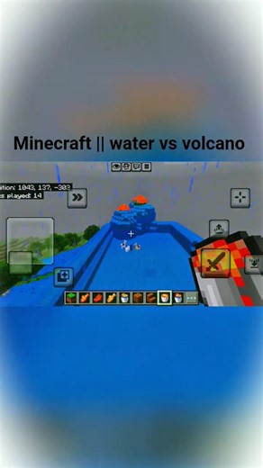 Minecraft || water vs volcano 💥 #shorts #minecraft #modsquad