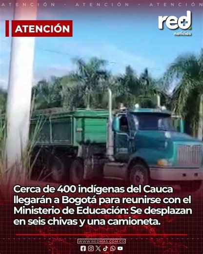 Cerca de 400 indígenas del Cauca viajan a Bogotá para reunión con el Gobierno