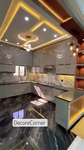 Premium Open Modular kitchen #bestmodularkitchen #decorecorner #homedecor #interiordesign #design
