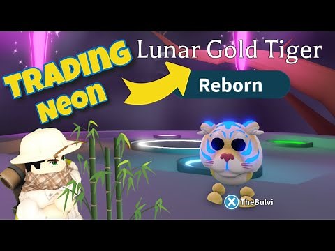 TRADING NEON LUNAR GOLD TIGER in ADOPT ME
