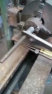 winding compression spring on lathe
