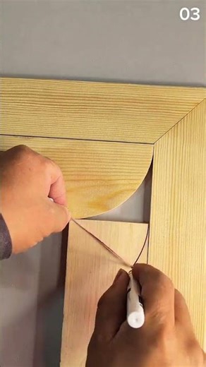 Tracing curved wood pattern for precise cut