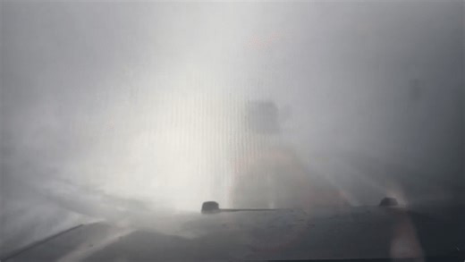 Blizzard Conditions Cause Traffic Jam on Interstate