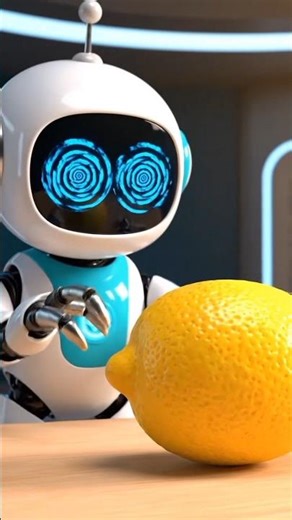 The Sour Surprise! 🍋 | Cute Robot vs Lemon | Funny AI Animation