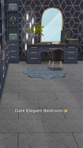 Dark Elegant Bedroom Design 🖤✨ | The Sims FreePlay #simsfreeplay #thesims #shorts