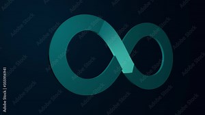 Devops software development operations infinity symbol. Program administration system life cycle. Coding building testing release monitoring. Video animation