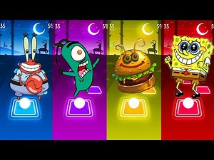 Spongebob Exe 🆚 Plankton Exe 🆚 Sandy cheeks Exe 🆚 Patrick star Exe | Tiles Hop Battle
