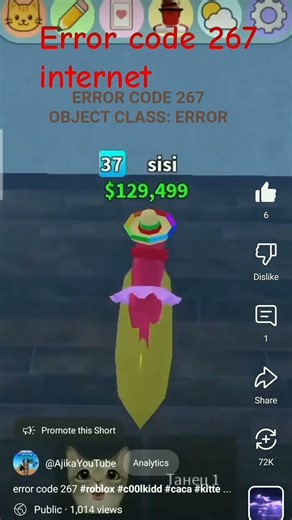 Error Code 267 coolkid was banned #roblox #kittengame