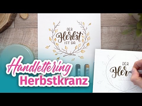Handlettering Kranz | Herbstliches Projekt Schritt für Schritt