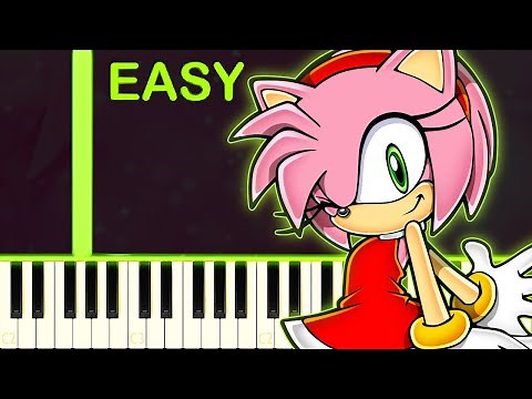 AMY ROSE THEME - EASY Piano Tutorial